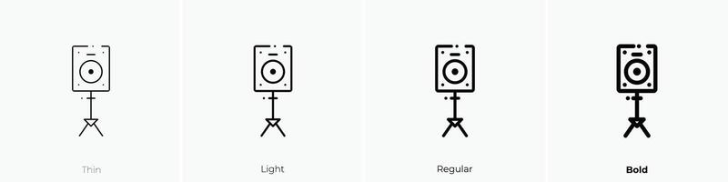 loudspeaker icon. Thin, Light, Regular And Bold style design isolated on white background vector