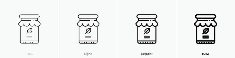 marmalade icon. Thin, Light, Regular And Bold style design isolated on white background vector