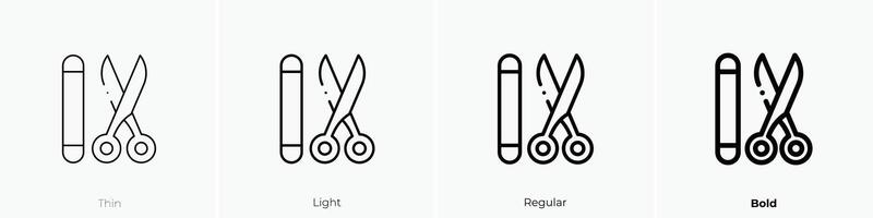manicura icono. delgado, luz, regular y negrita estilo diseño aislado en blanco antecedentes vector