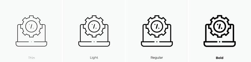loading icon. Thin, Light, Regular And Bold style design isolated on white background vector