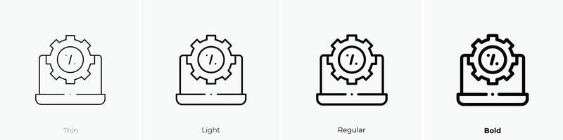 loading icon. Thin, Light, Regular And Bold style design isolated on white background vector