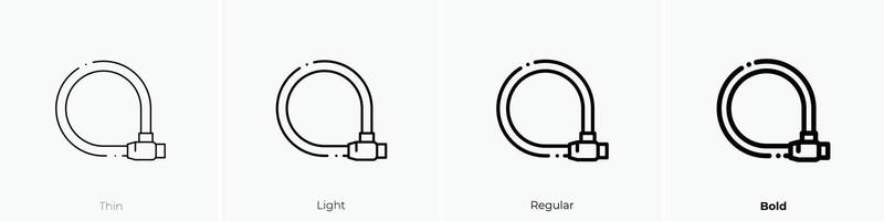 lock icon. Thin, Light, Regular And Bold style design isolated on white background vector