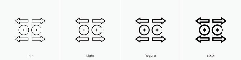 magnet icon. Thin, Light, Regular And Bold style design isolated on white background vector