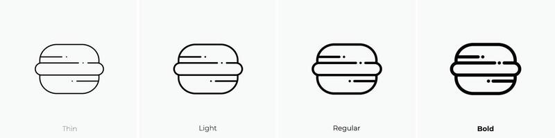 macaron icono. delgado, luz, regular y negrita estilo diseño aislado en blanco antecedentes vector