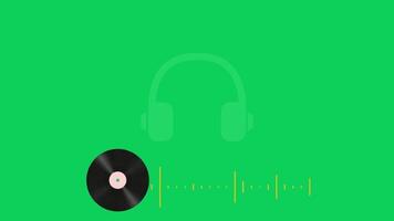 music player template or audio wave, sound wave template. green background motion design. video