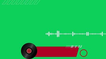 audio lijn Golf of visualisatie effect. muziek- Golf Aan groen achtergrond. video