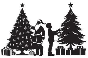 Christmas Day Silhouette vector