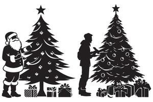 Christmas Day Silhouette vector