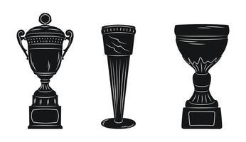 Sketch of trophy. Victory symbol. Flat graphic illustrations isolated on white background vector