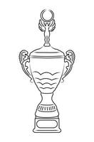 Sketch of trophy. Victory symbol. Flat graphic illustrations isolated on white background vector