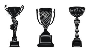 bosquejo de trofeo. victoria símbolo. plano gráfico ilustraciones aislado en blanco antecedentes vector