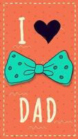 Hand drawn colorfull cute and fun Father's Day Title background poster card video