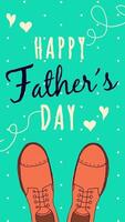 Hand drawn colorfull cute and fun Father's Day Title background poster card video