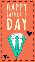 Hand drawn colorfull cute and fun Father's Day Title background poster card video
