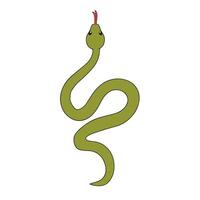 mano dibujado serpiente. símbolo de 2025. ilustración vector
