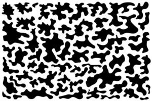 Black spots of organic liquid. Abstract spots. Flat design, . illustration. vector