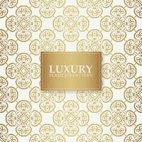 Luxury white ornament pattern design background vector