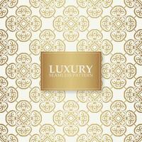 Luxury white ornament pattern design background vector