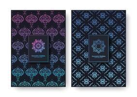 gradient dark geometric pattern cover design vector