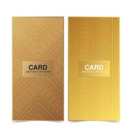 elegant gold pattern card design template vector