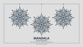 plantilla de diseño de fondo ornamental mandala decorativa vector