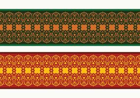 Henna banner border with colorful border vector