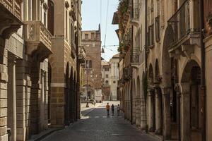 TREVISO ITALY 13 AUGUST 2020 View of Calamaggiore one of the main street in Treviso in Italy photo