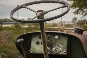 Tractor steering wheel photo