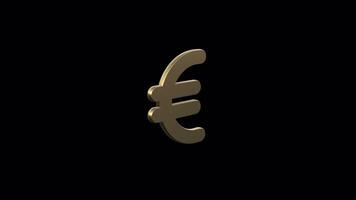 Euro simbolo 3d animazione per economico presentazioni - Incremento presentazione Fidanzamento, progettato per chiaro e dinamico economico e finanziario vetrine video