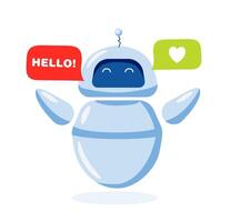 Chat Bot sign for support, customer service concept. Robot icon. Artificial intelligence AI. Virtual assistant. vector