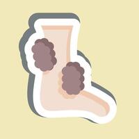 Sticker Foot Clean. related to Hygiene symbol. simple design illustration vector