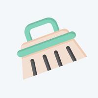 Icon Cleaning Brush. related to Hygiene symbol. flat style. simple design illustration vector
