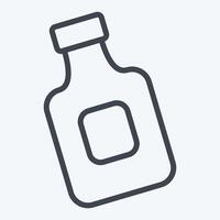 Icon Mouth Wash. related to Hygiene symbol. line style. simple design illustration vector