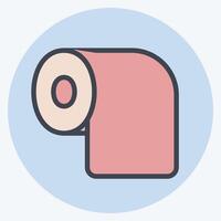 Icon Toilet Paper. related to Hygiene symbol. color mate style. simple design illustration vector