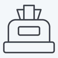 Icon Tissue. related to Hygiene symbol. line style. simple design illustration vector
