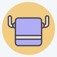 Icon Towel. related to Hygiene symbol. color mate style. simple design illustration vector