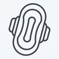 Icon Pad. related to Hygiene symbol. line style. simple design illustration vector