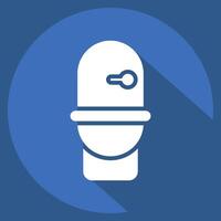 Icon Toilet. related to Hygiene symbol. long shadow style. simple design illustration vector