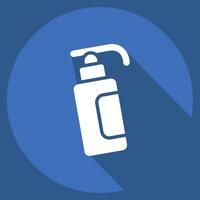 Icon Hand Sanitizer. related to Hygiene symbol. long shadow style. simple design illustration vector