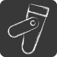 Icon Nail Clipper. related to Hygiene symbol. chalk Style. simple design illustration vector