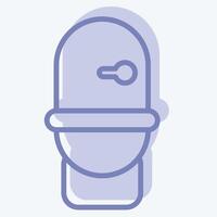 Icon Toilet. related to Hygiene symbol. two tone style. simple design illustration vector