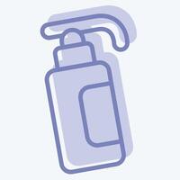 icono mano desinfectante relacionado a higiene símbolo. dos tono estilo. sencillo diseño ilustración vector