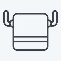 Icon Towel. related to Hygiene symbol. line style. simple design illustration vector
