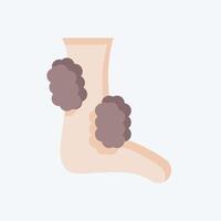 Icon Foot Clean. related to Hygiene symbol. flat style. simple design illustration vector