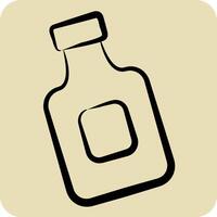 Icon Mouth Wash. related to Hygiene symbol. hand drawn style. simple design illustration vector