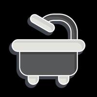 Icon Bathtub. related to Hygiene symbol. glossy style. simple design illustration vector