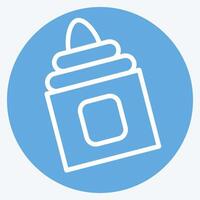 Icon Moisturizer. related to Hygiene symbol. blue eyes style. simple design illustration vector