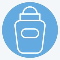icono desodorante. relacionado a higiene símbolo. azul ojos estilo. sencillo diseño ilustración vector