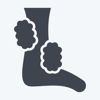 Icon Foot Clean. related to Hygiene symbol. glyph style. simple design illustration vector