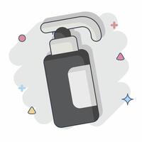 Icon Hand Sanitizer. related to Hygiene symbol. comic style. simple design illustration vector